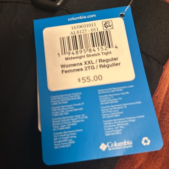 Columbia ladies XXL Omni heat legging.  Brand new with tags. Never worn. - Picture 3 of 6